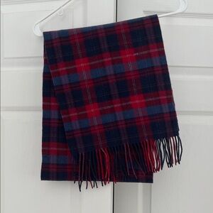 Marc Jacobs Vibrant Red and Gray Cashmere Scarf